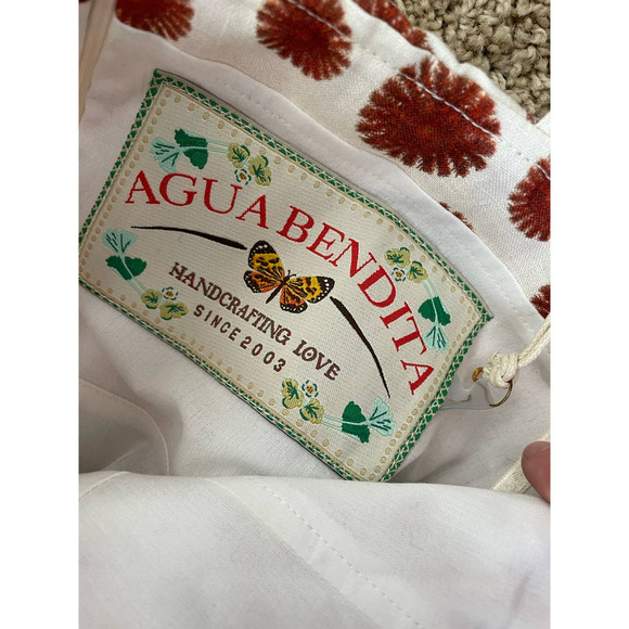 NWT AGUA BY AGUA BENDITA Acacia‎ Erizos Printed Linen Midi Dress Size L - Picture 5 of 7
